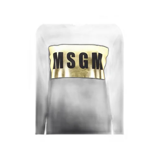 Metallic Logo Print Sweatshirt