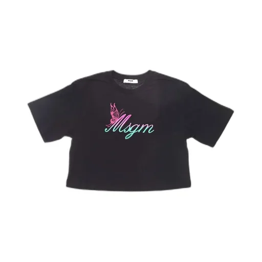 Logo-Print Cropped T-Shirt