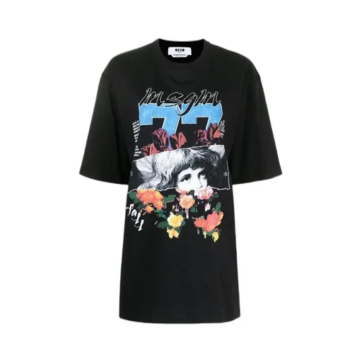 Collage Print Oversized T-Shirt