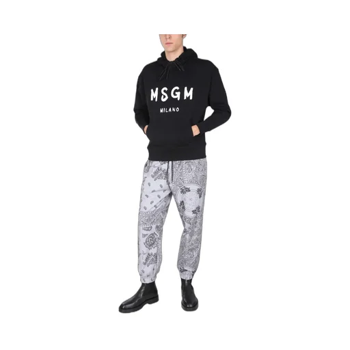 Long-Sleeved Logo Print Hoodie