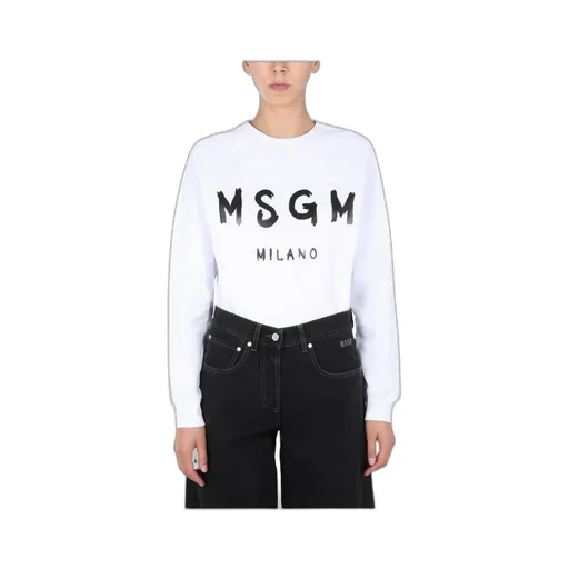 Logo Printed Ribbed Sweatshirt