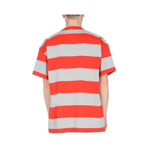 Embroidered Logo Striped T-Shirt
