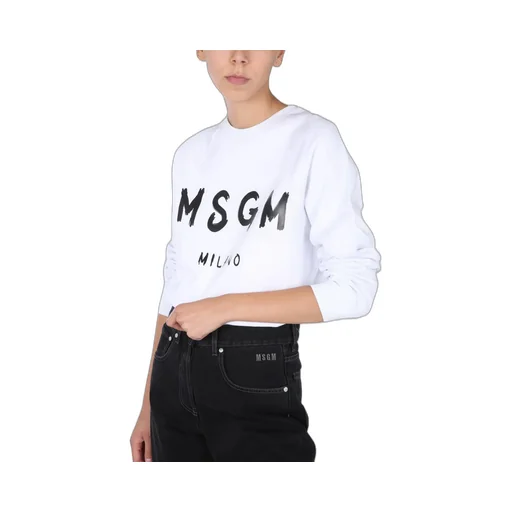Logo Printed Ribbed Sweatshirt