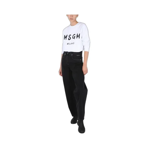 Logo Printed Ribbed Sweatshirt