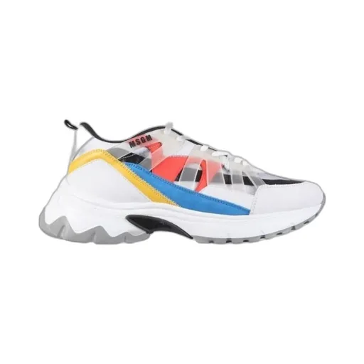 Panelled Lace-Up Sneakers