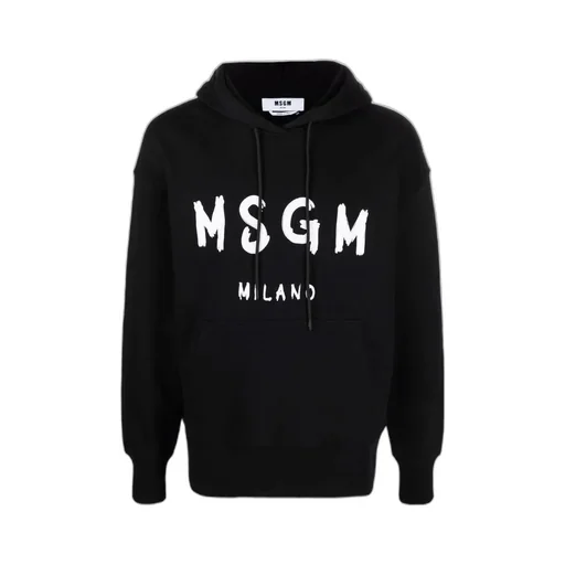 Long-Sleeved Logo Print Hoodie