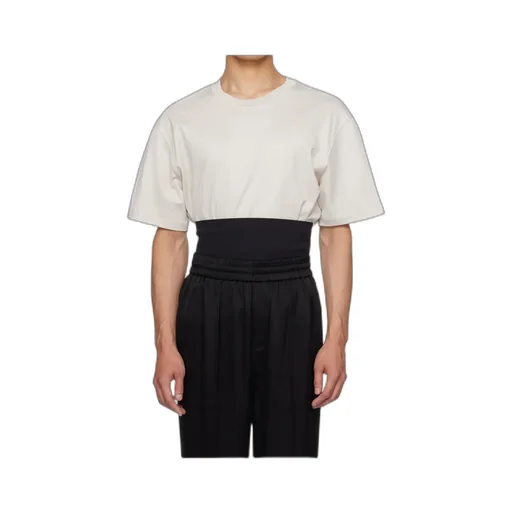 Ribbed Round-Neck T-Shirt