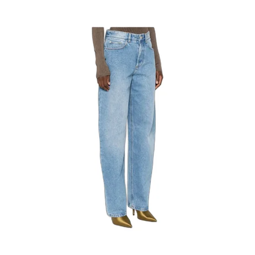 Belted Detail Denim Trousers