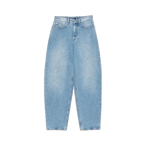 Belted Detail Denim Trousers