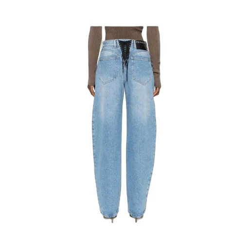 Belted Detail Denim Trousers