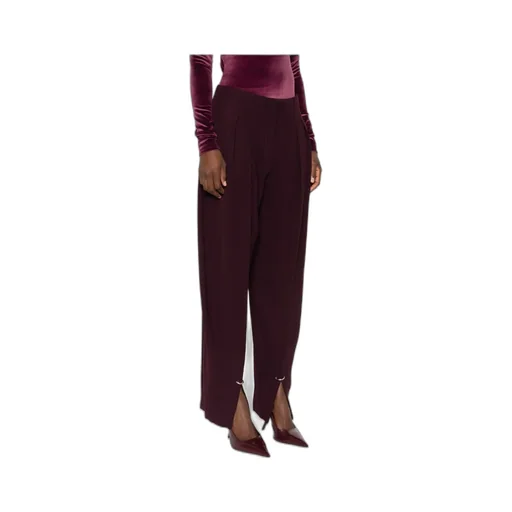 Pleated Split-Hem Trousers