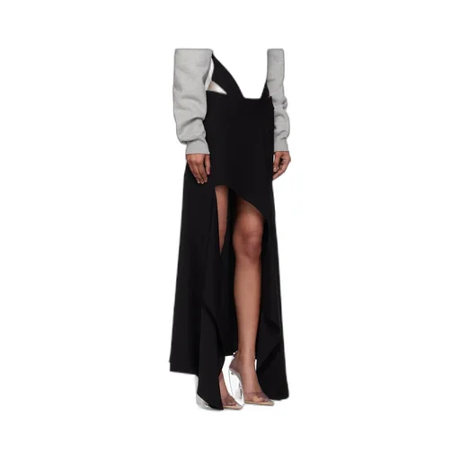 Asymmetric High-Low Skirt