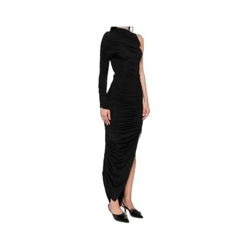 One-Sleeve Draped Dress