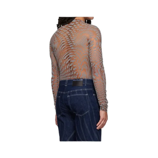 Star Mesh Long-Sleeve Top