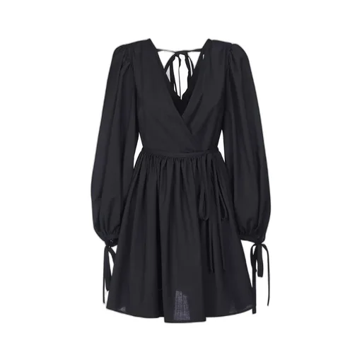 Long-Sleeve Wrap Dress