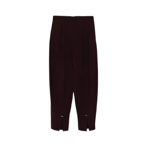 Pleated Split-Hem Trousers