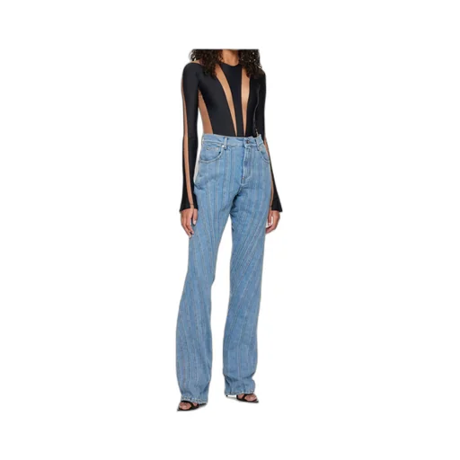 High-Waisted Flared Jeans