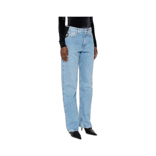 Lace-Up Detail Cotton Jeans