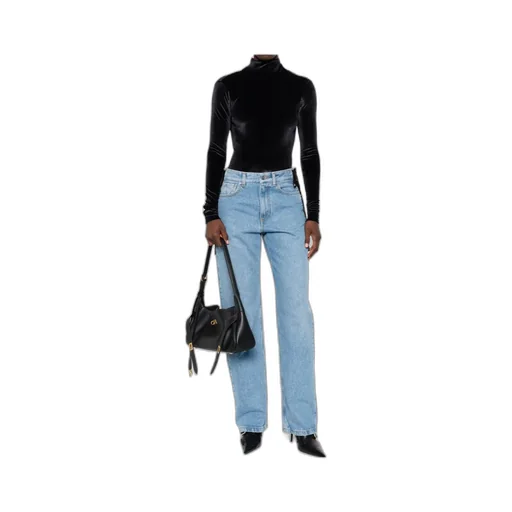 Lace-Up Detail Cotton Jeans