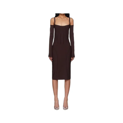 Boning-Detail Dress