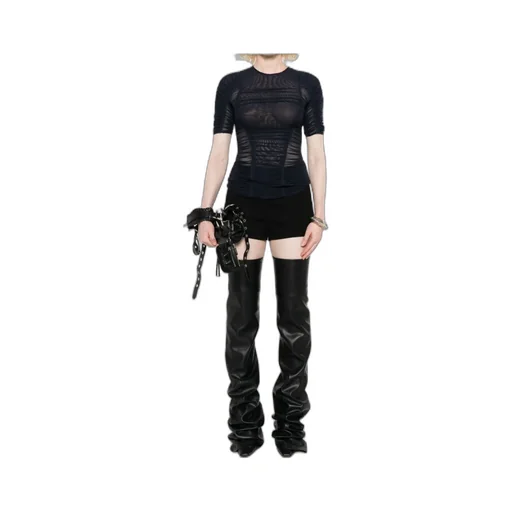 Mesh Short-Sleeves Top
