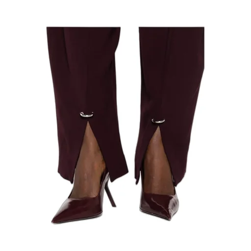 Pleated Split-Hem Trousers