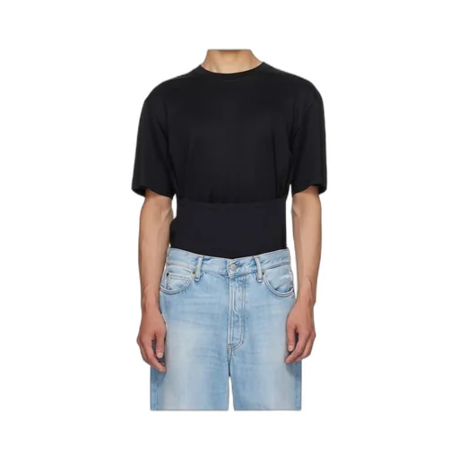 Ribbed Round-Neck T-Shirt