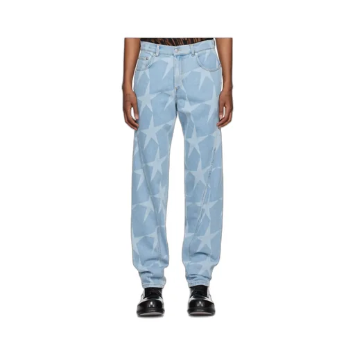 Star-Patterned Denim Jeans