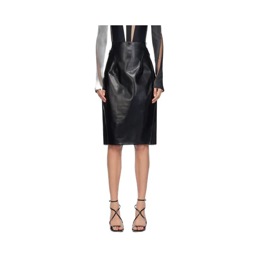 Faux-Leather Mini Skirt