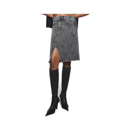 Asymmetrical Denim Skirt