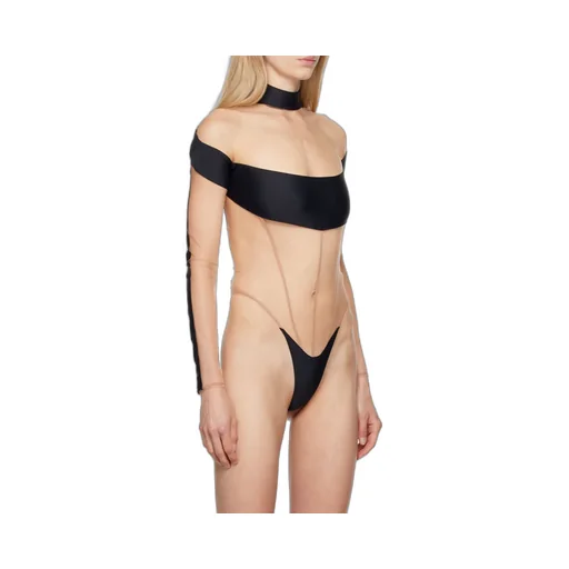 Illusion Neckline Logo Jumpsuit
