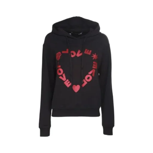 Heart-Shaped Logo Printed Hooded Sweatshirt