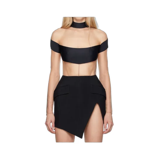 Illusion Neckline Logo Jumpsuit