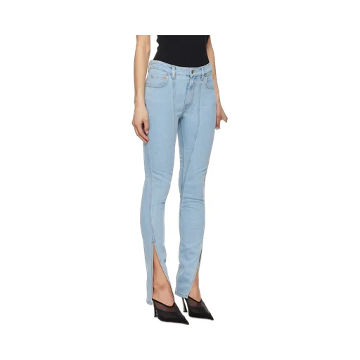 Seam-Detailed Slit Jeans