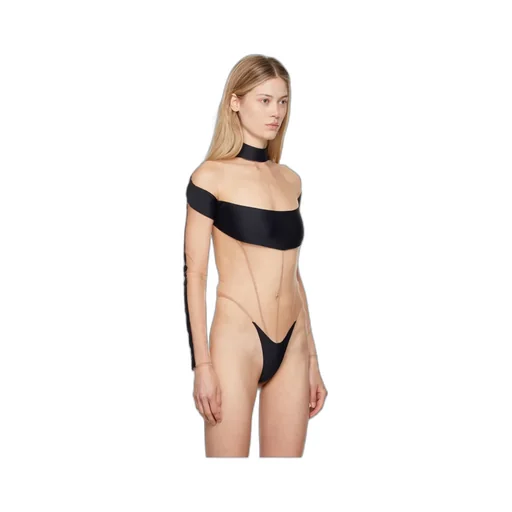 Illusion Neckline Logo Jumpsuit