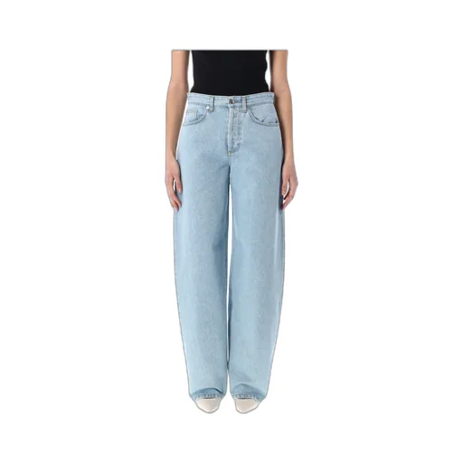 Lace-Up Wide Leg Jeans