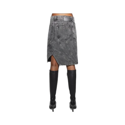 Asymmetrical Denim Skirt