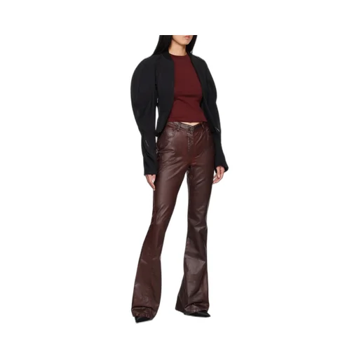 Waxed Flared Jeans