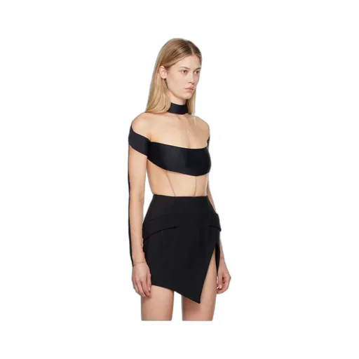 Illusion Neckline Logo Jumpsuit