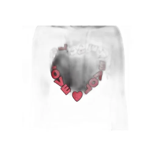 Heart-Shaped Logo Printed Hooded Sweatshirt