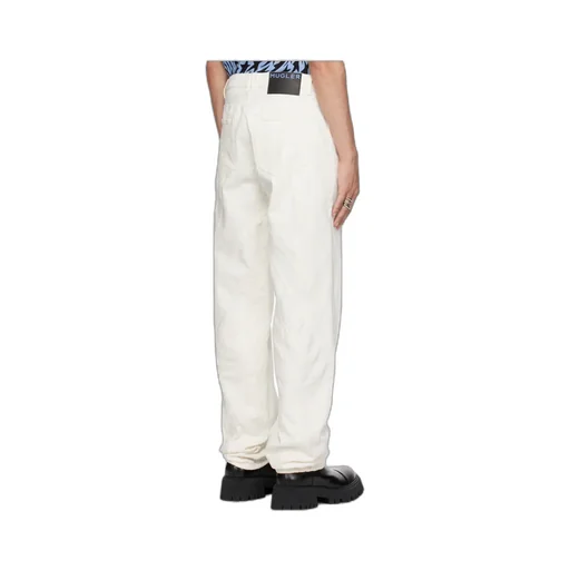 Embossed Patch Denim Jeans