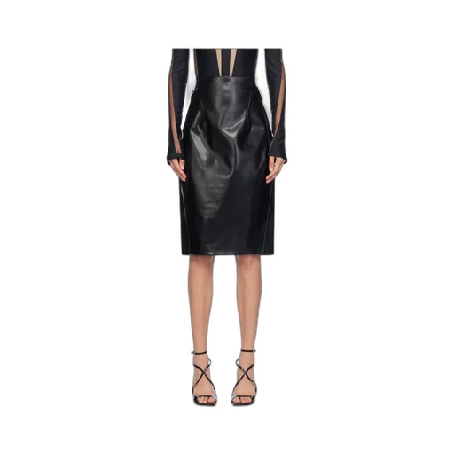 Faux-Leather Mini Skirt