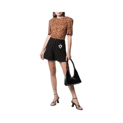 Heart-Shaped Key Chain A-Line Shorts