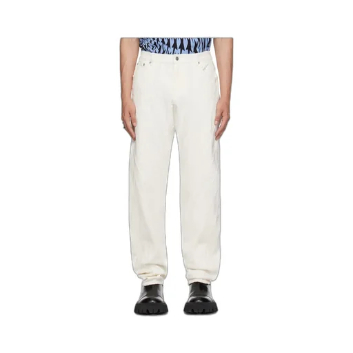 Embossed Patch Denim Jeans