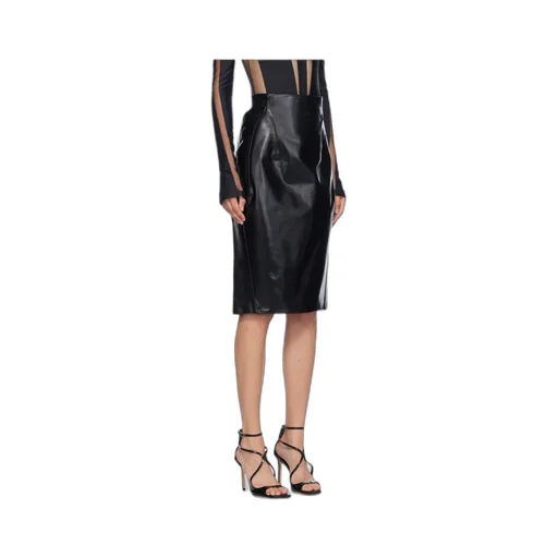 Faux-Leather Mini Skirt