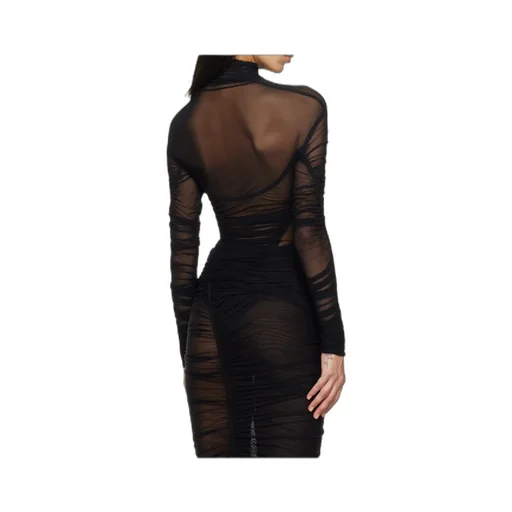 Mesh Ruched Top