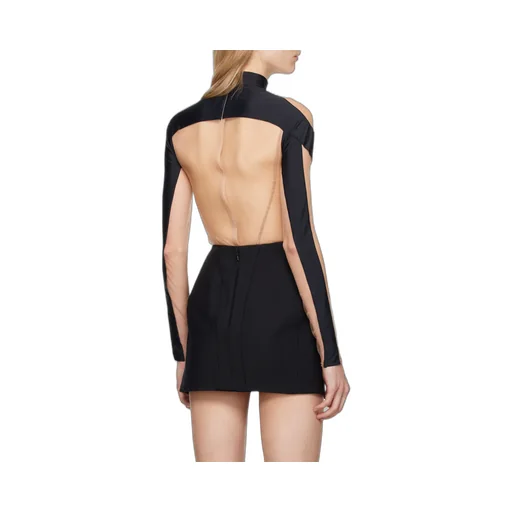 Illusion Neckline Logo Jumpsuit