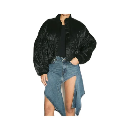 Satiny Bomber Jacket