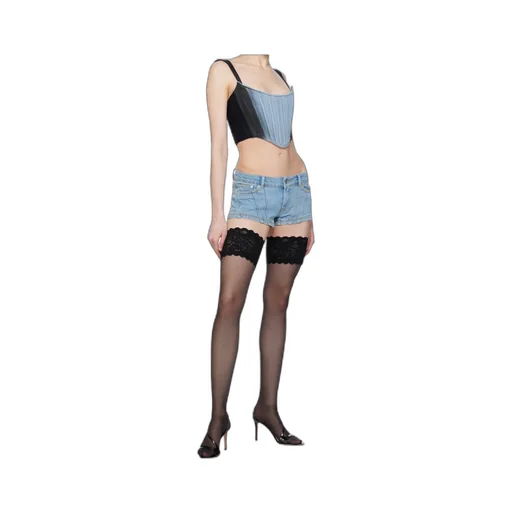 Low-Rise Denim Mini Shorts