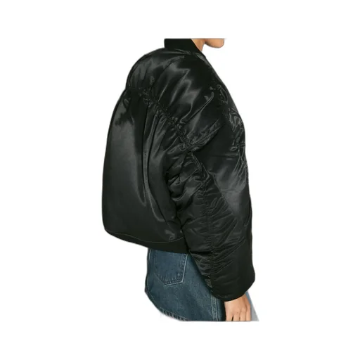 Satiny Bomber Jacket